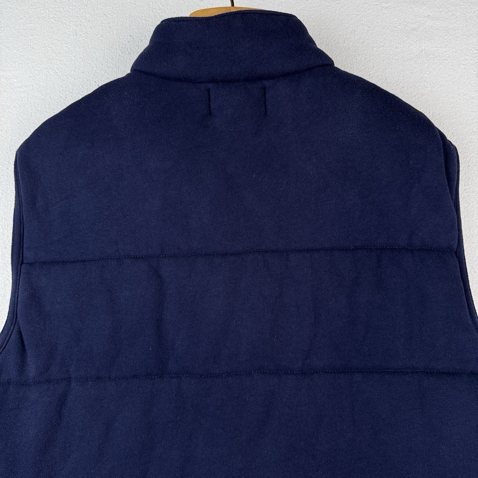 90’s Vintage Polo Ralph Lauren Mens XL Cotton Puffer Vest Jacket Navy Blue *Read