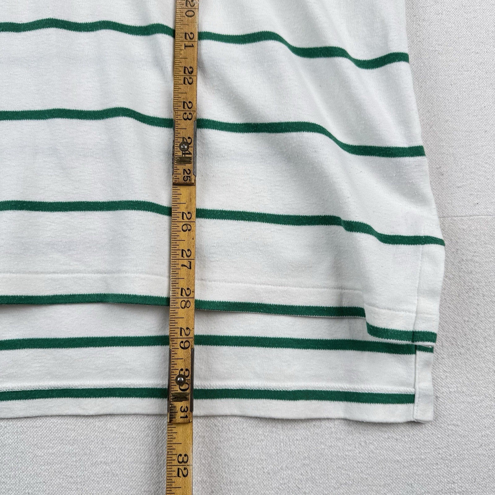 Vintage Polo Ralph Lauren Men’s Large Masters Golf Green White Stripe Shirt