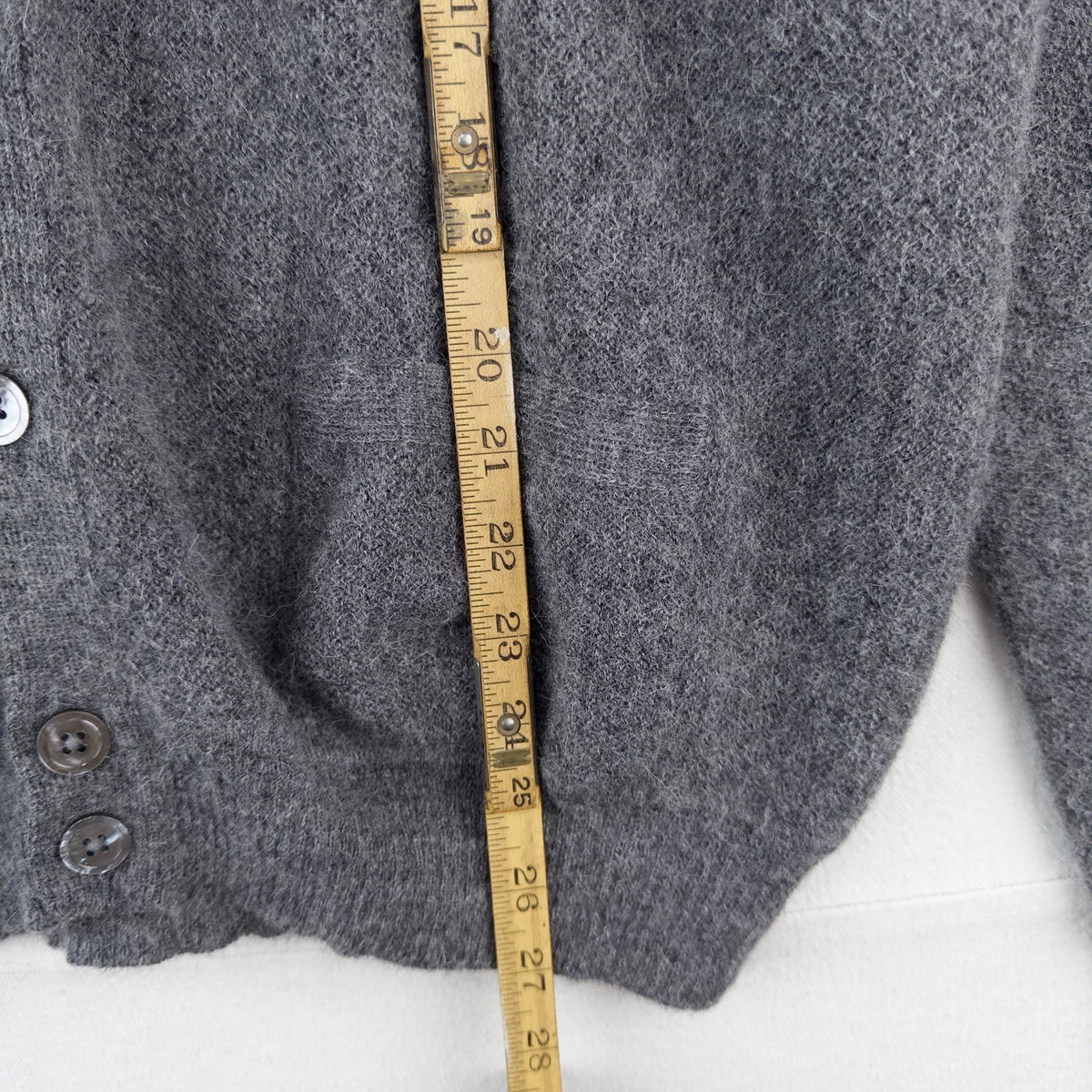 Polo Golf Ralph Lauren 100% Alpaca Gray V-neck  Cardigan Mens Large Pockets Peru
