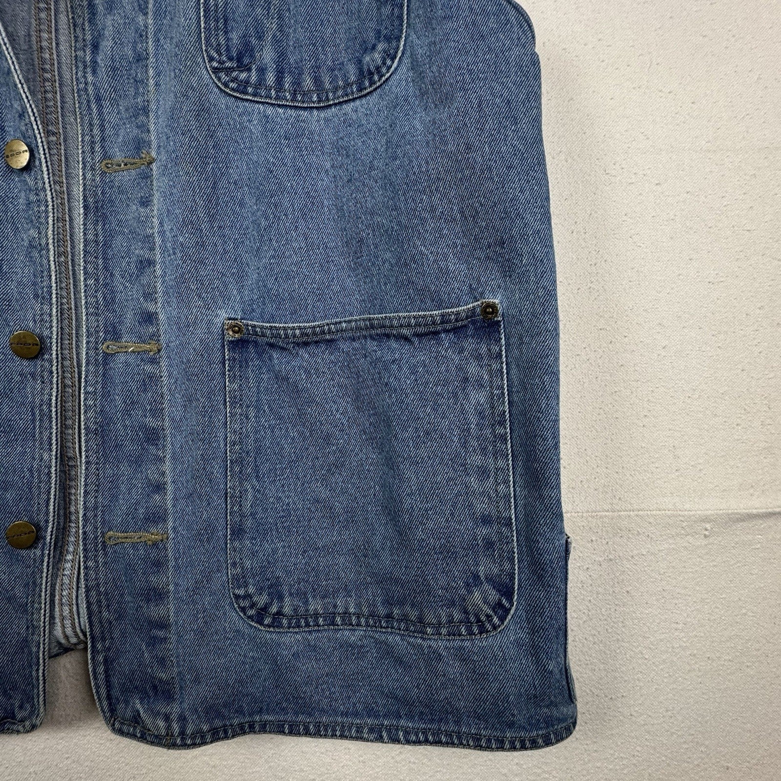 Vintage 90’s Tactical Utility Denim Vest Five Pockets Coda Size XL