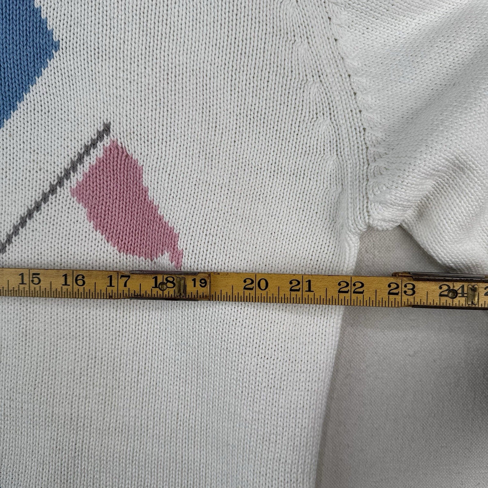 90s Vintage Gant Hand Intarsia Men’s XL Knit Golf Sweater Graphic