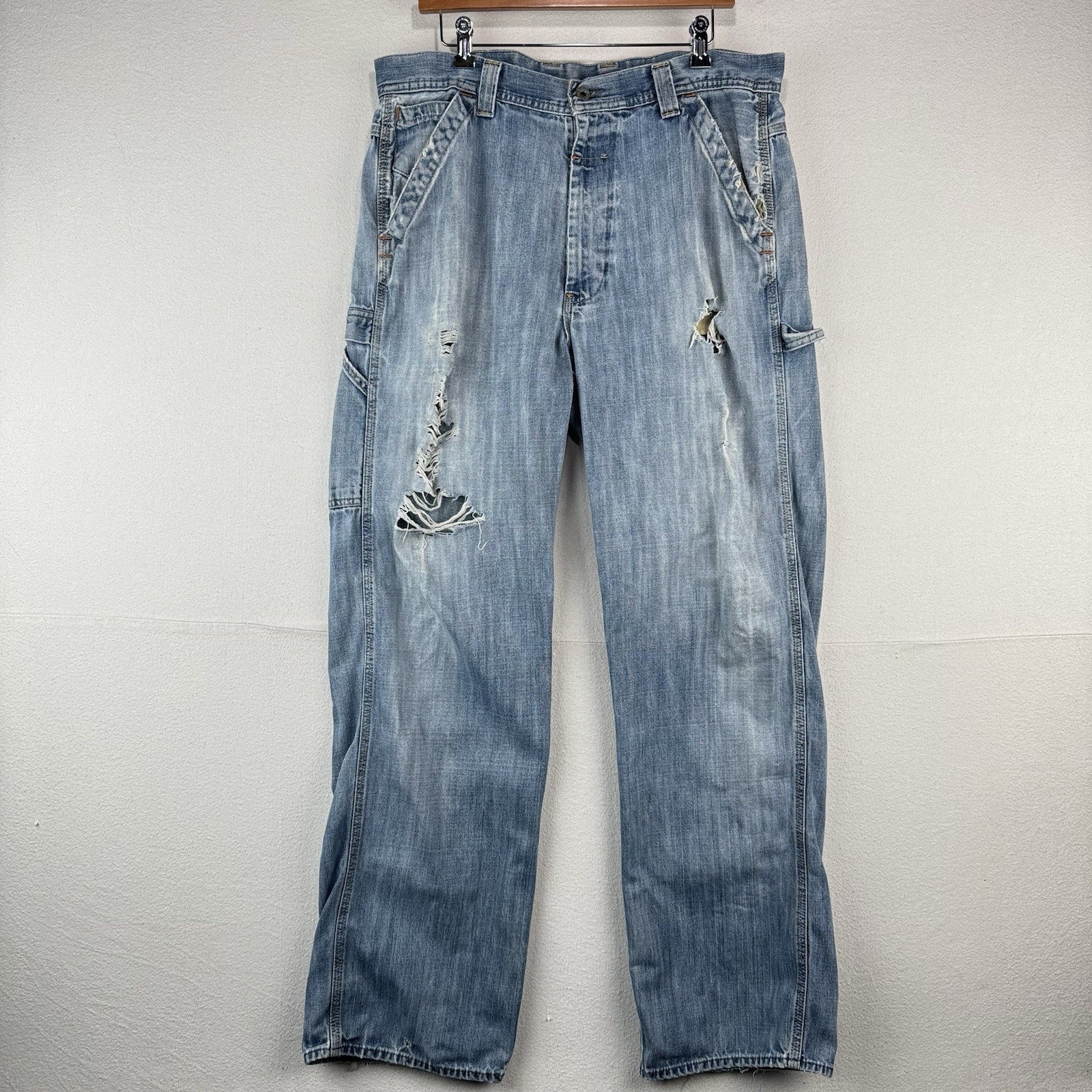 Vintage Ralph Lauren Polo Jeans Co Distressed Wyatt Carpenter Pants Mens 36x32