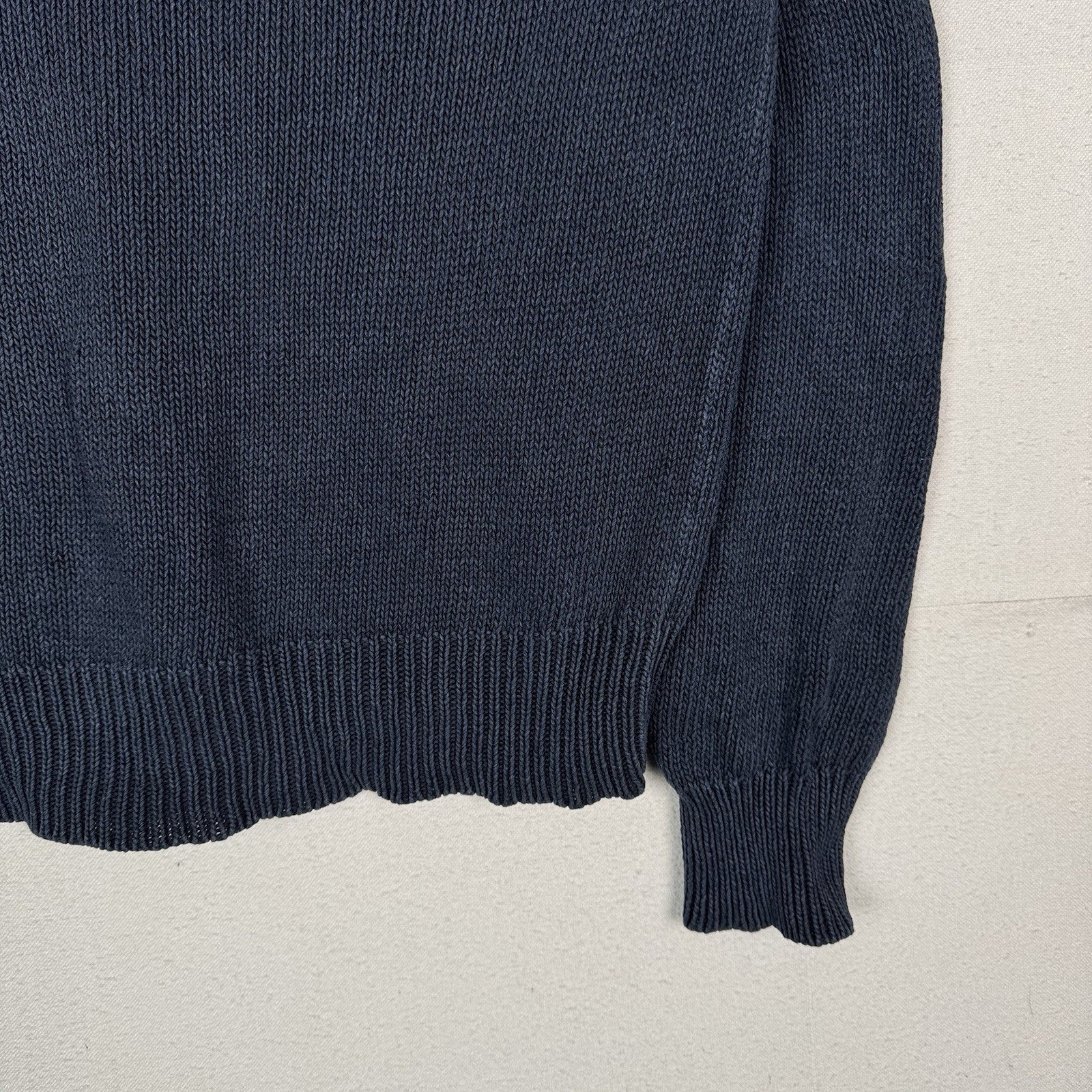Vintage Polo Ralph Lauren Shawl Collar Sweater Men’s XL Blue Linen Cotton Blend