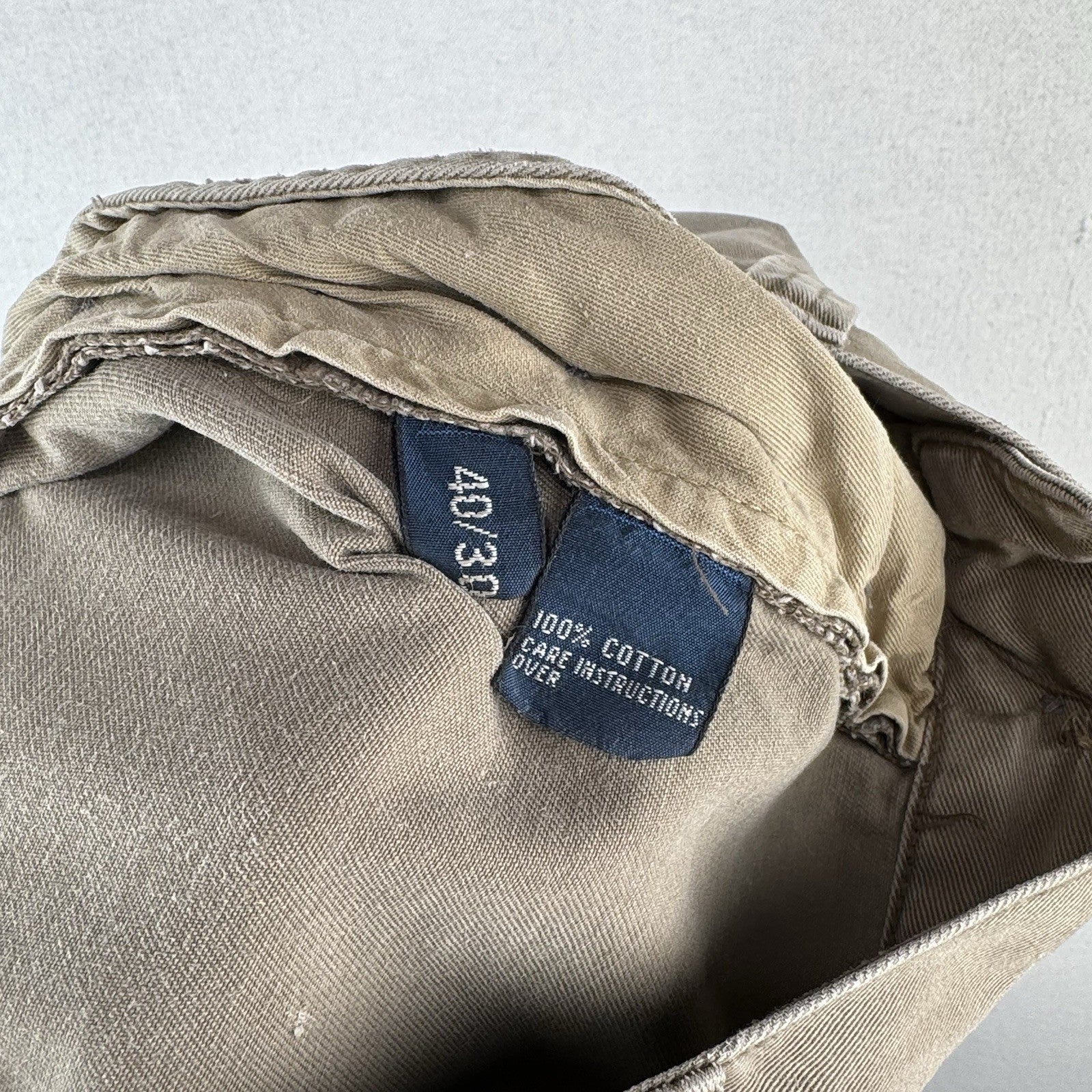 90s Vtg Polo Ralph Lauren Pants Cargo 67 Chino Mens 40x30 Brown Button Fly