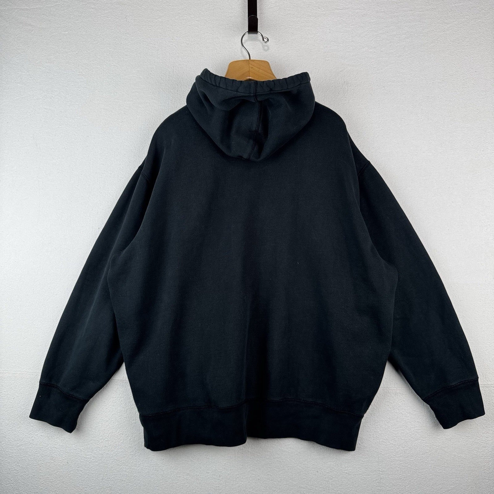 Vintage Polo Ralph Lauren Black Hoodie Men’s 3XB Pullover 2-Button Sweatshirt
