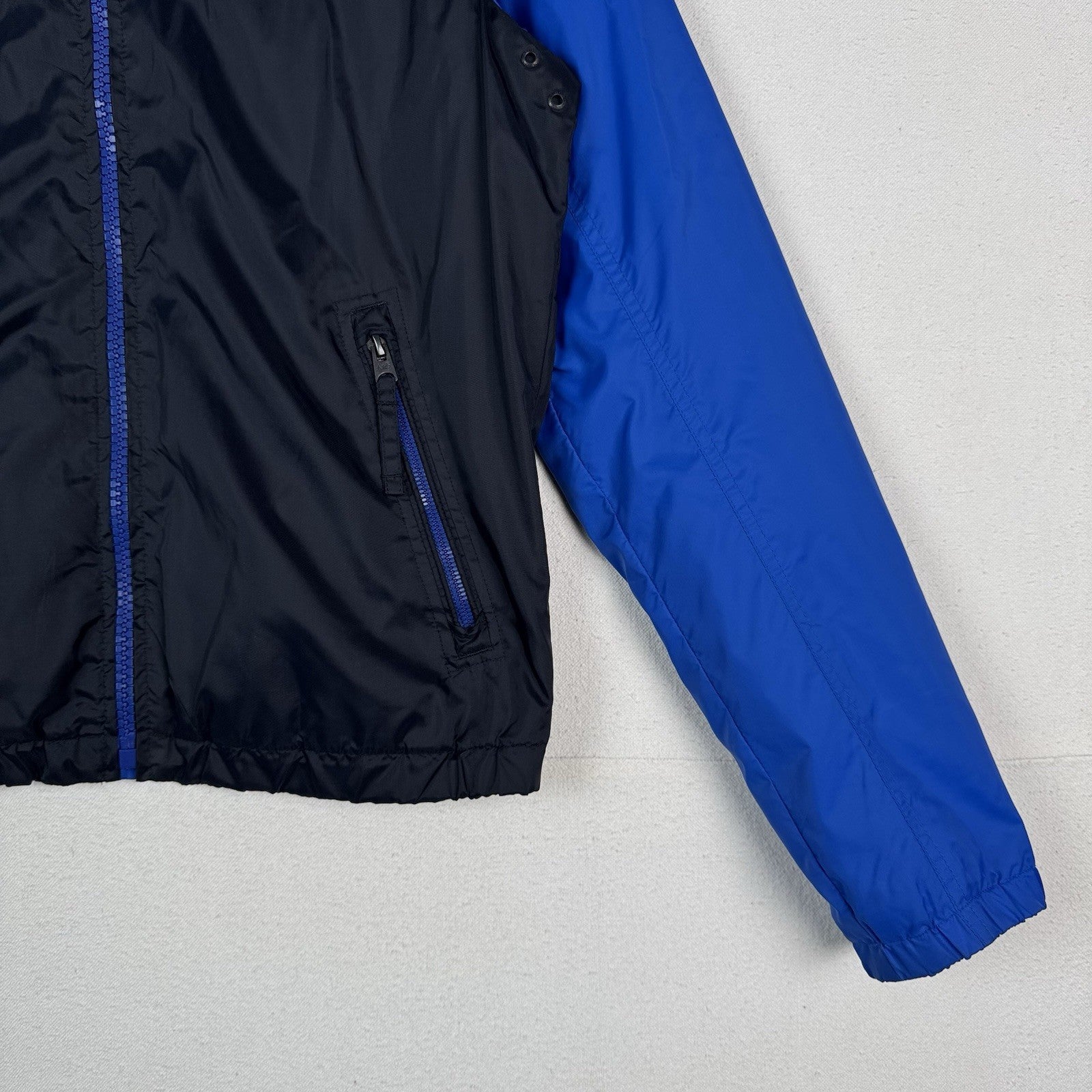 Abercrombie & Fitch Jacket Full Zip Nylon Sweater Collar Moose Logo 2016 Men’s M