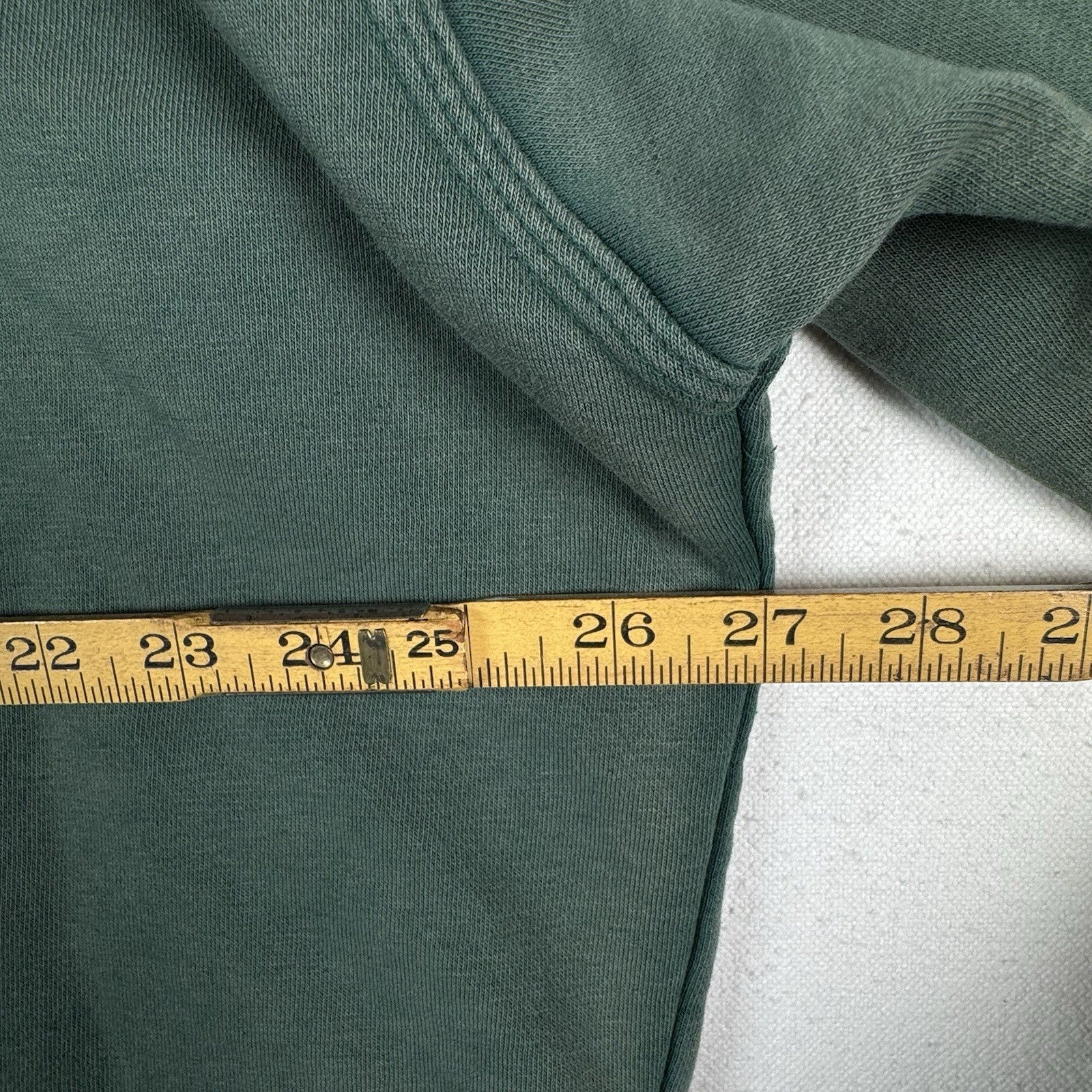Men's Champion Soft Green Vintage Wash Varsity Graphic Hoodie Size XL