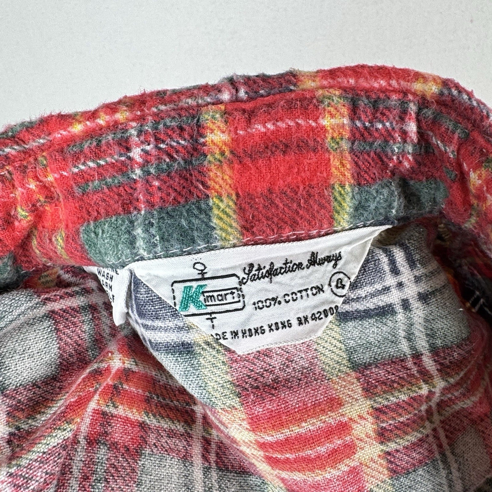 Vintage 60’s 70’s Kmart Kids Flannel Old Navy Cargo Pants Set Red Blue Green 4T