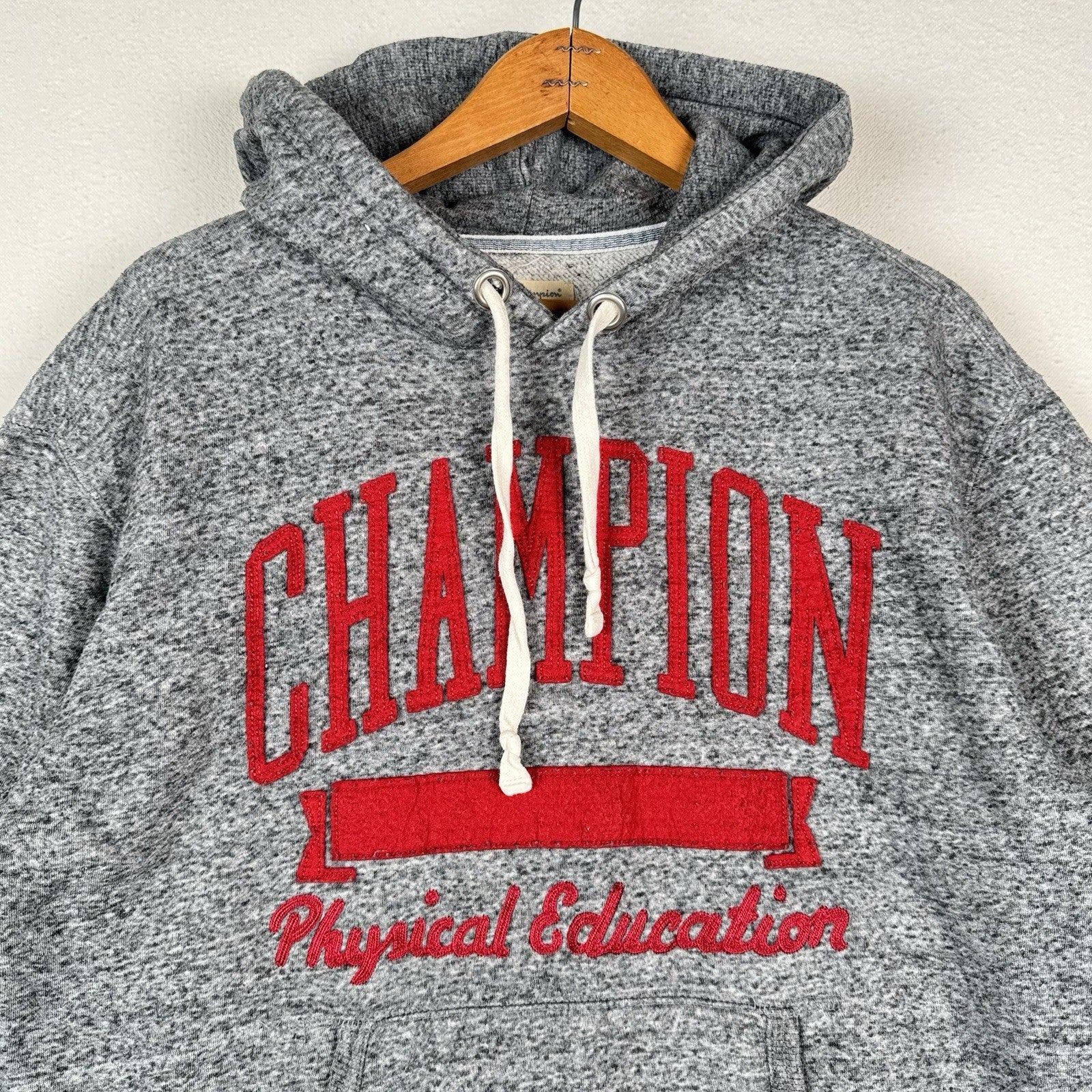 Champion Physical Education Sweatshirt Adult Small Gray Chain Stitch Hoodie