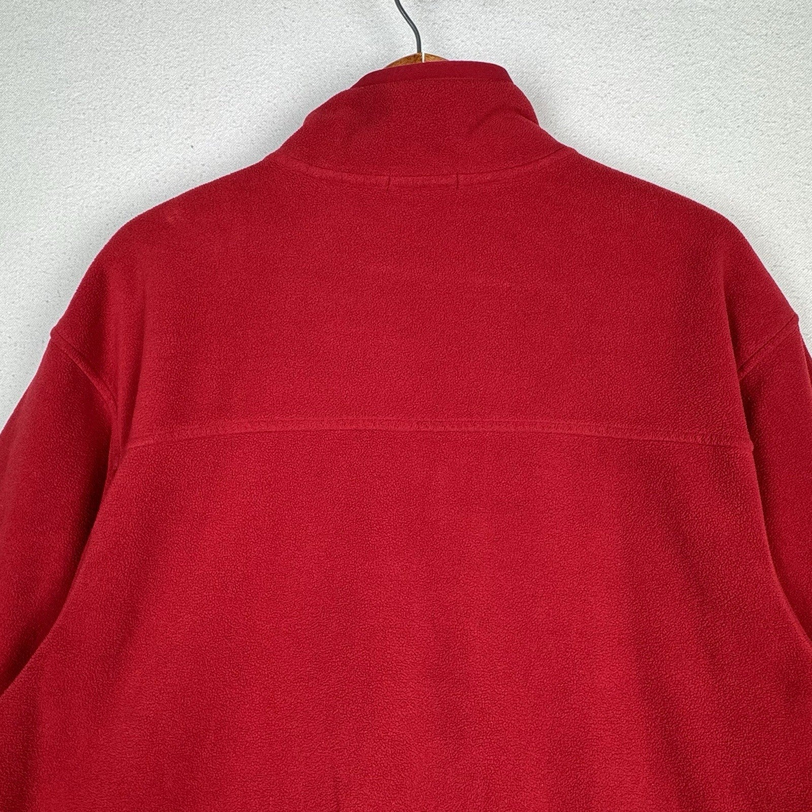 Vintage Gap Fleece 1/4 Zip Long Sleeve Mens XL Red Pullover Shirt Jacket