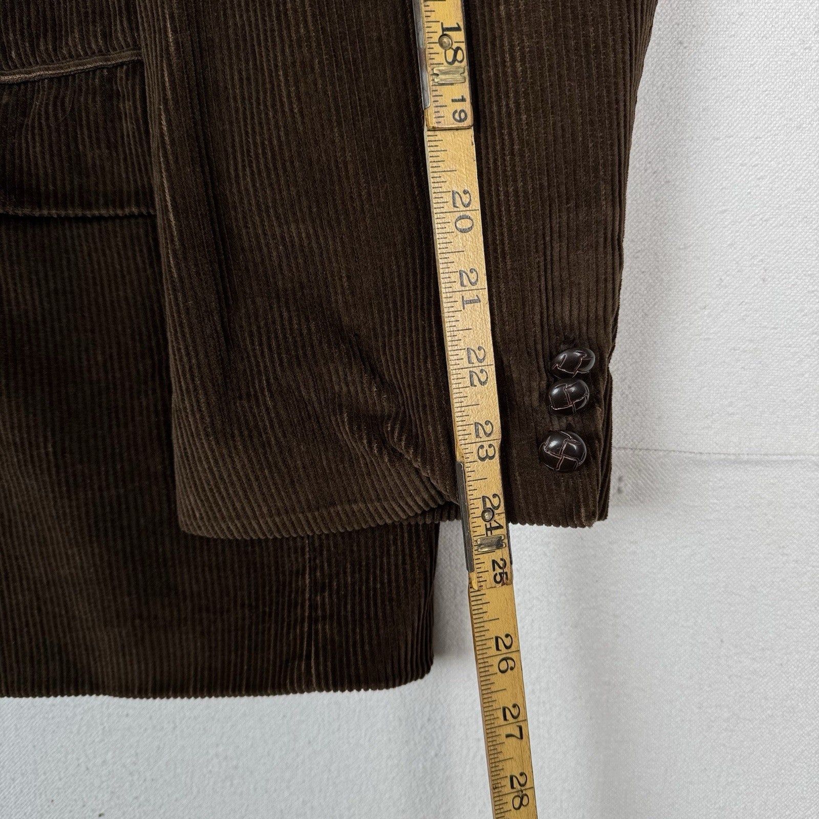 New England Collection Men's Brown Corduroy 2-Button Blazer Size 48R