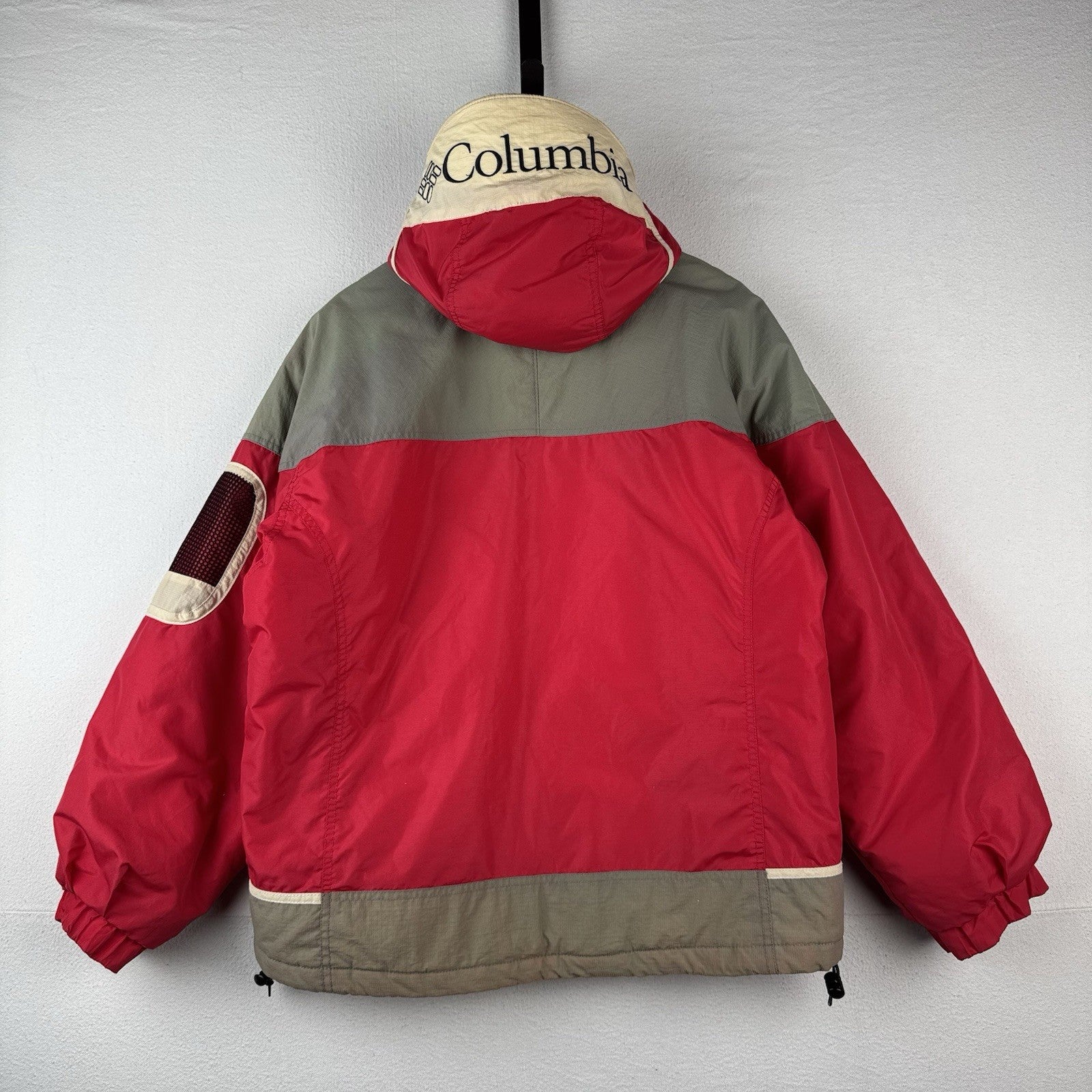 90’s Vtg Columbia Sportswear Portland Women's Large Red Hooded Parka Jacket Coat