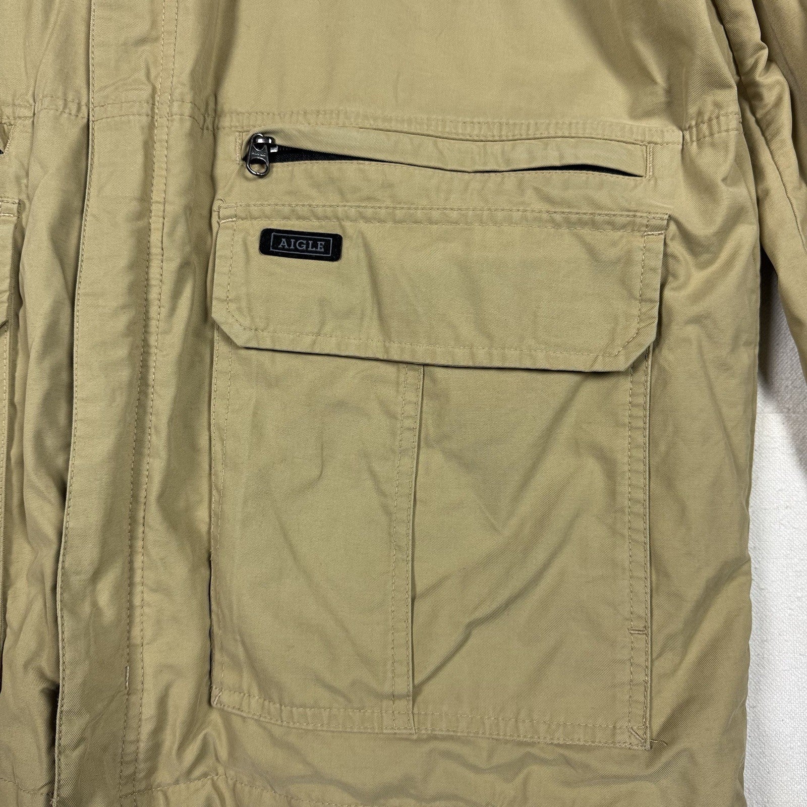 Hunting Camping Safari Men’s XL Convertible Guide Jacket Vest Khaki Waterproof