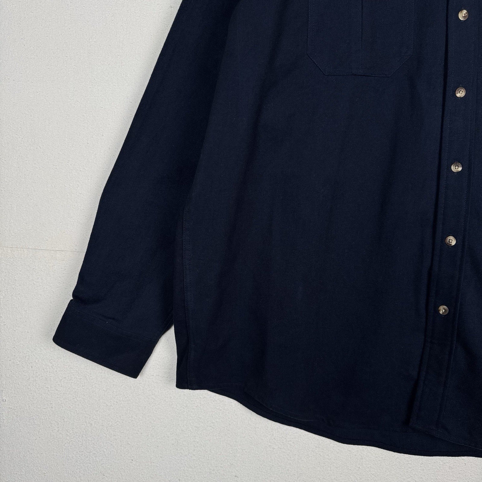 Gander Mountain Flannel Shirt Men’s Chamois Heavyweight Navy Blue 2XLT Tall