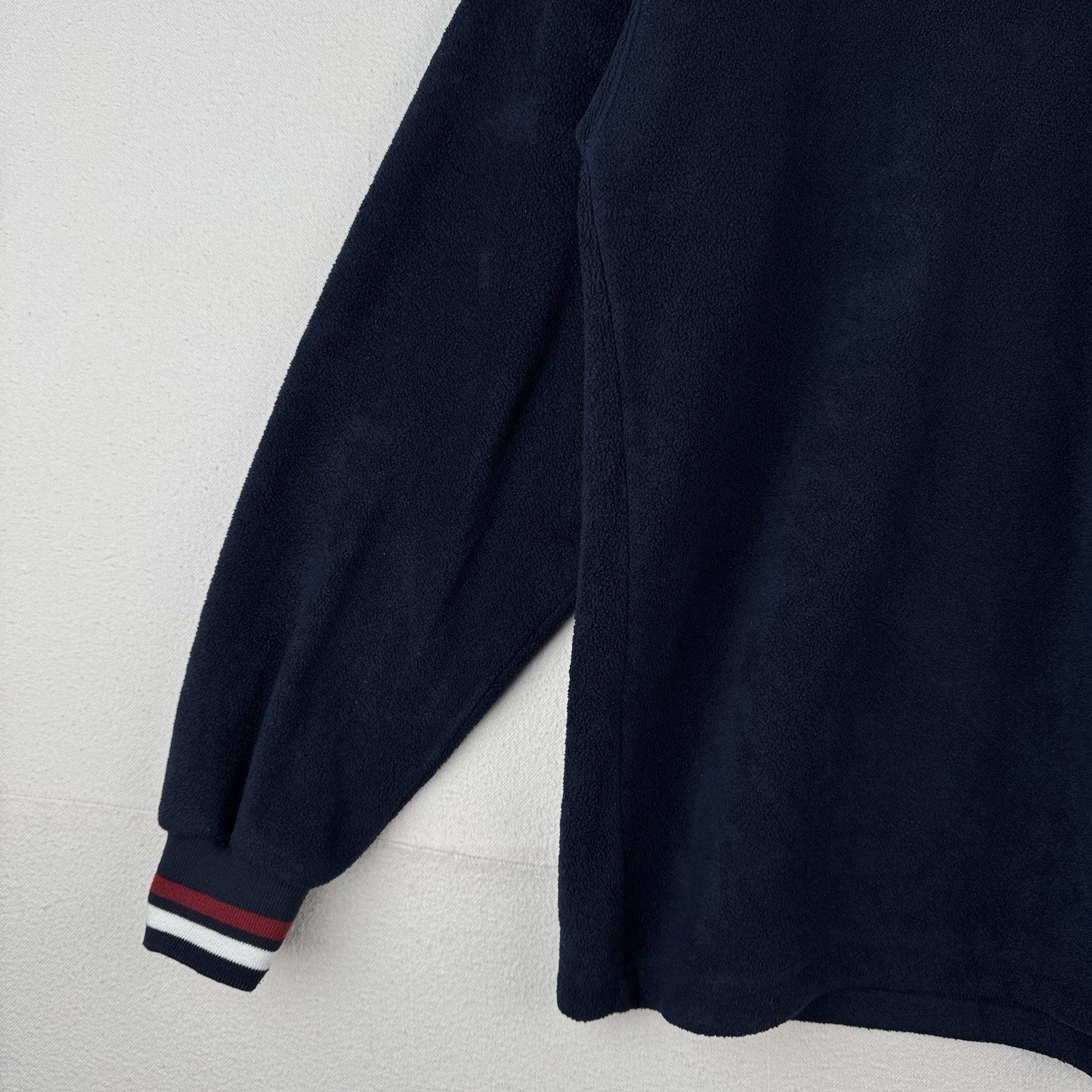 90’s Vtg Champion V-neck Fleece Sweatshirt Pullover Men’s Large Blue
