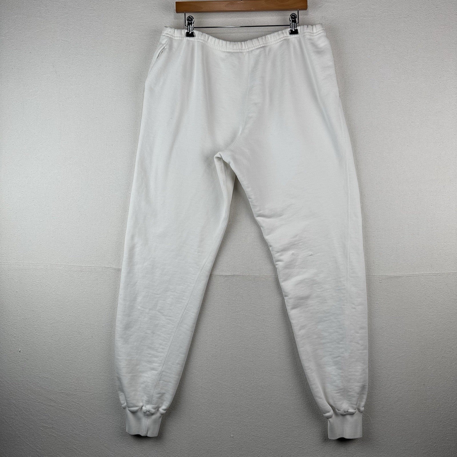90's Vintage Polo Ralph Lauren Men's M White Soft Jogger Sweatpants Relaxed Fit