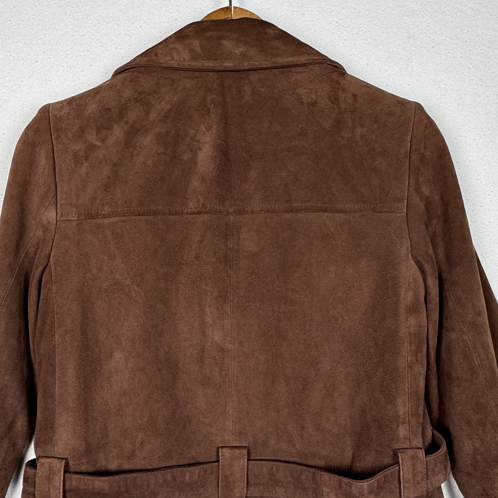 Elizabeth and James Long Suede 100% Real Leather Jacket Size XS