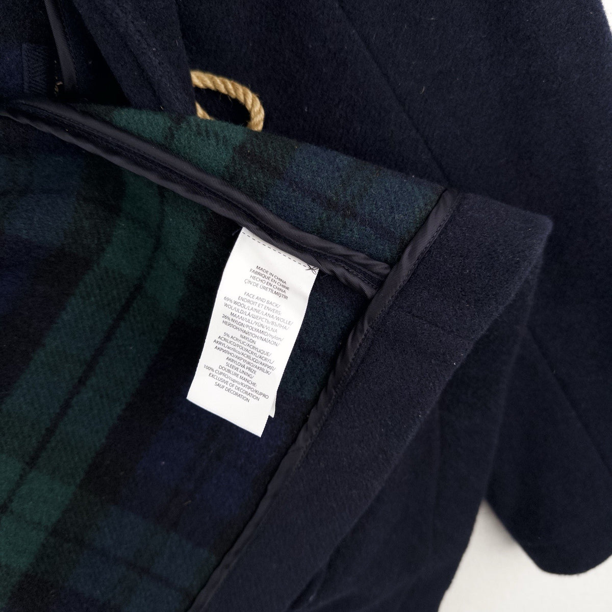 Polo Ralph Lauren Toggle Duffle Hooded Wool Peacoat Navy Blue Youth XL 18-20