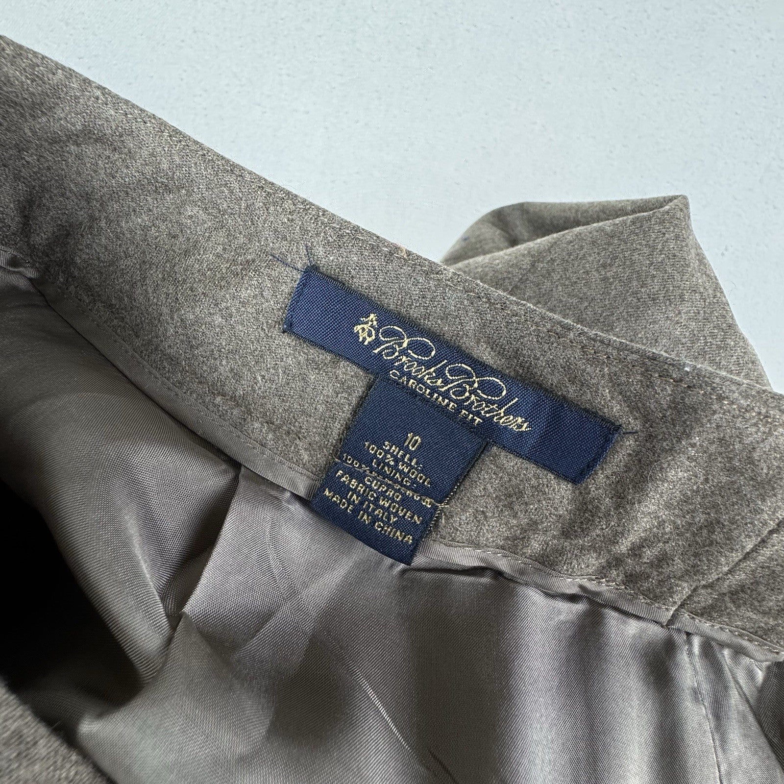 Brooks Brothers Carolina Fit Women’s 100% Wool Tan Brown Slacks Size 10