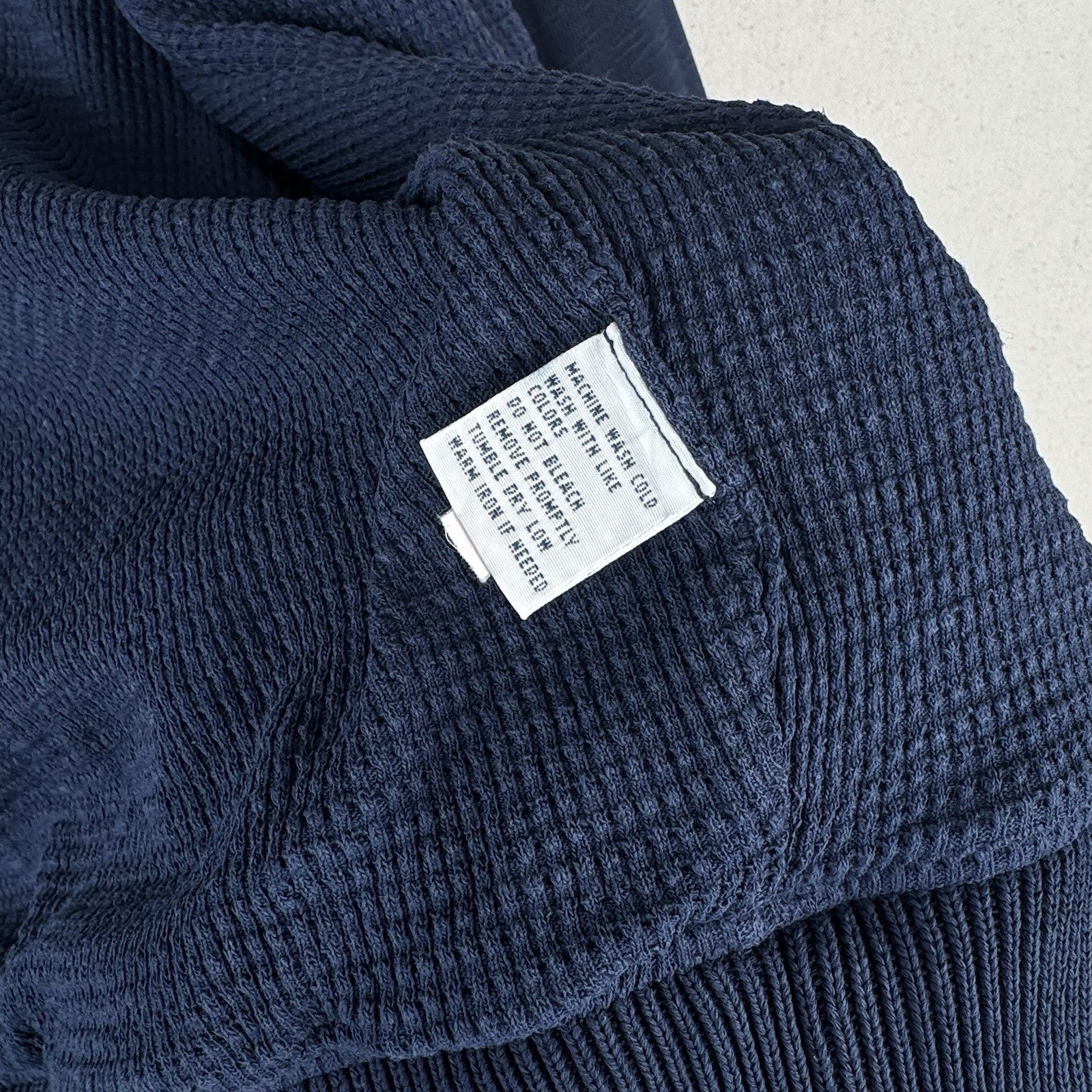 90’s Vtg Polo Ralph Lauren Shawl Collar Indigo Cardigan Cotton L Thermal Lining