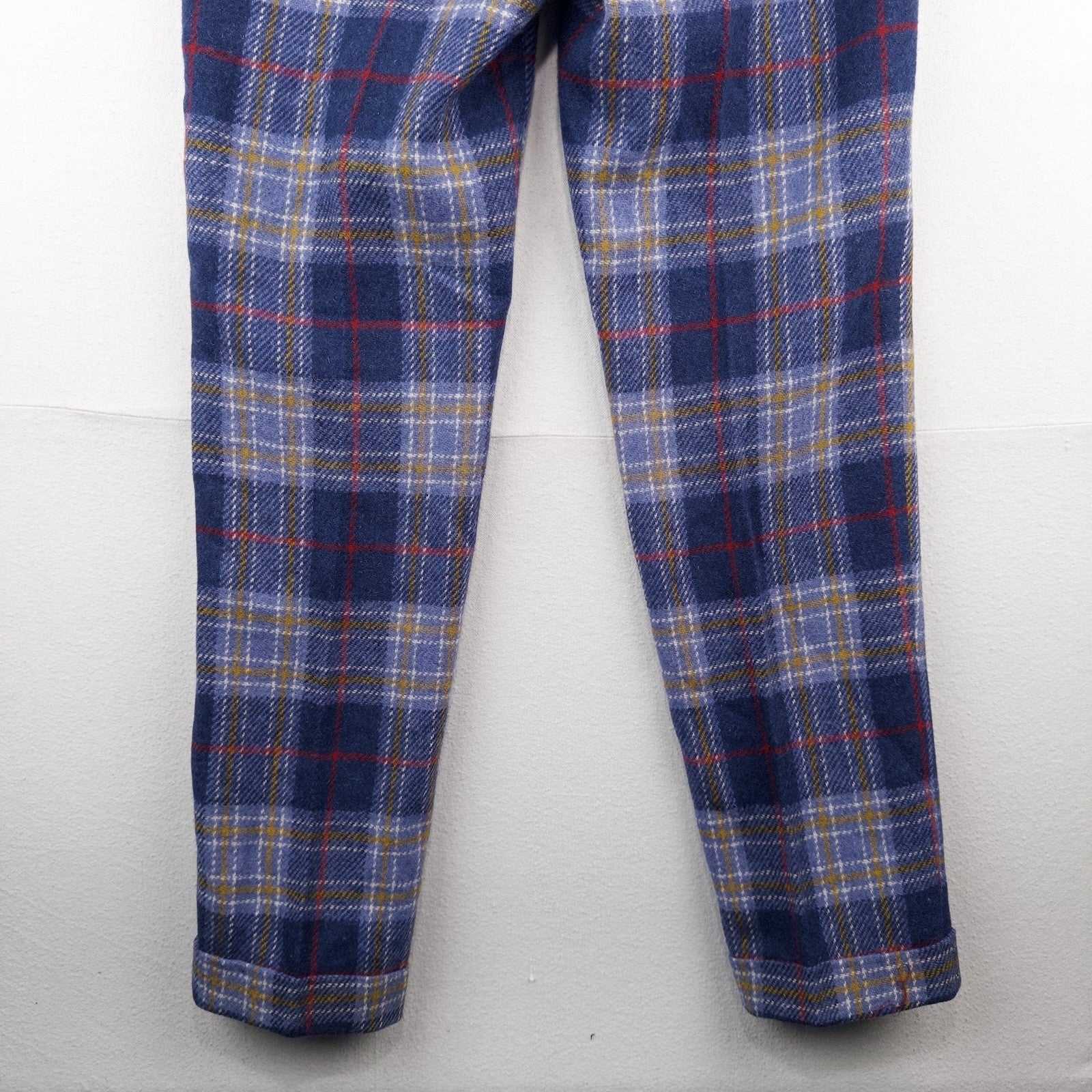 Valentini Bergdorf Goodman Blue Tartan Plaid Wool Trousers Men’s 30x33 Pants 50