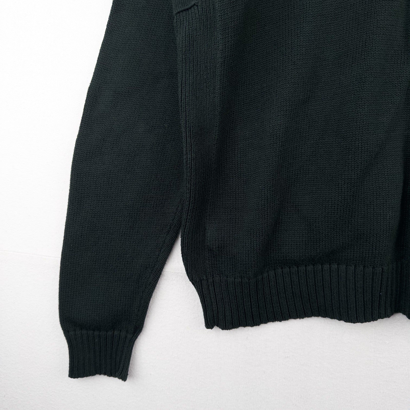 90’s Vtg Polo Ralph Lauren Heavy Knit Zip Sweater Jacket Men’s L Hunter Green