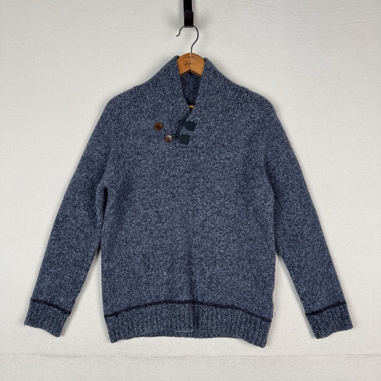 Fjallraven Lada Wool Blend Shawl Collar Sweater Fits Men XS/Youth L *Read=Felted