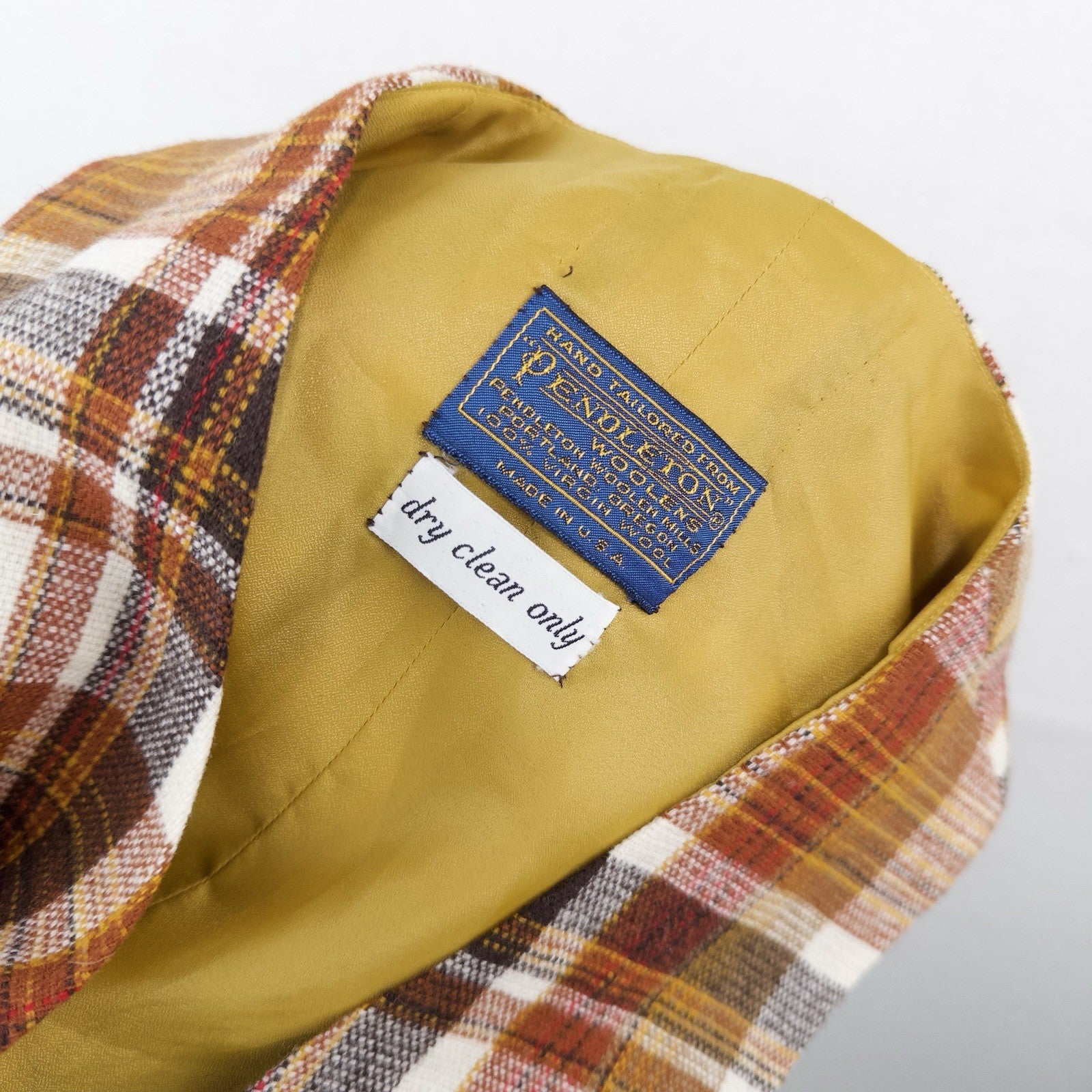 70’s Vtg Pendleton Vest Men’s 38 Medium Tartan Plaid Wool Vest Autumn Madras