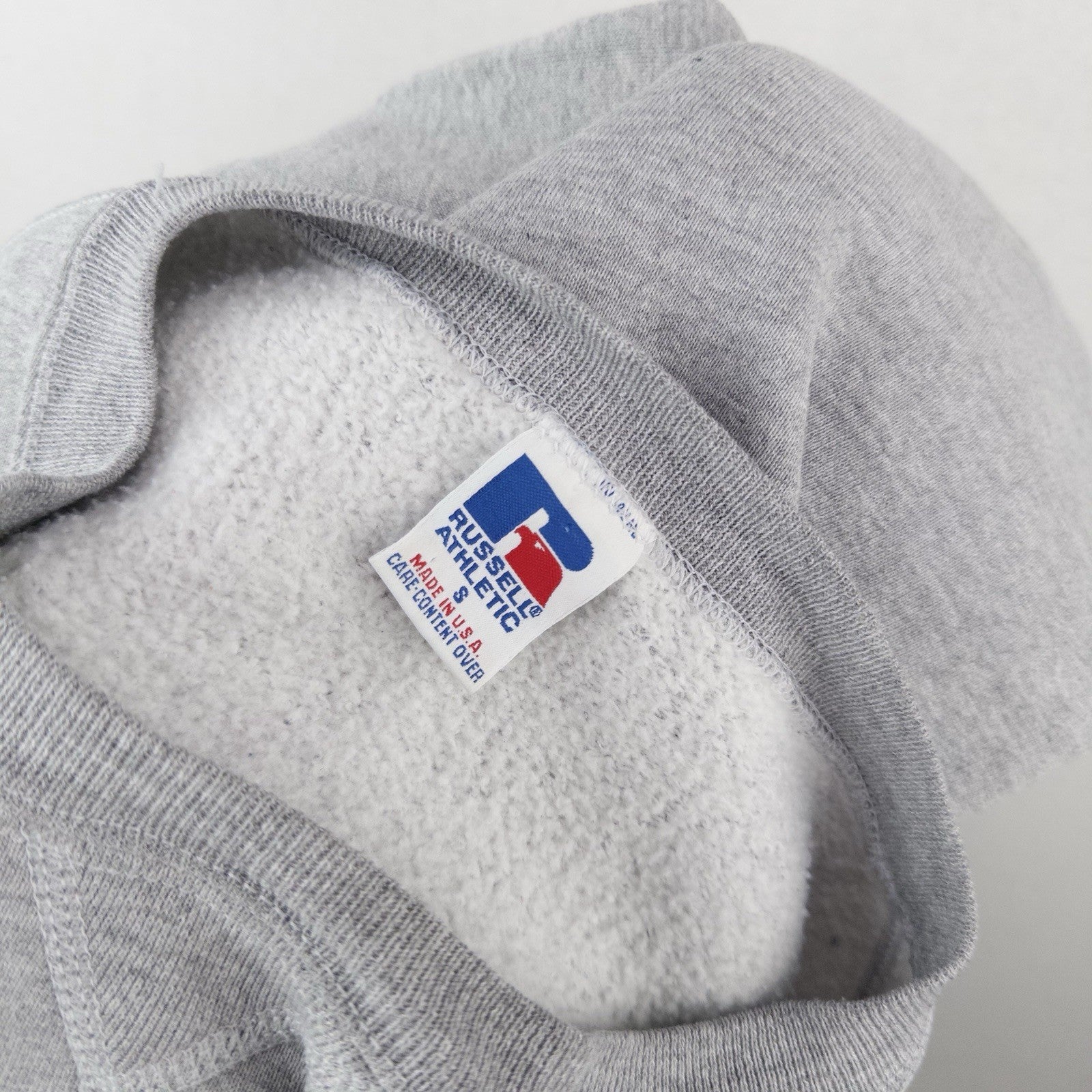 90’s Vtg Stanford Russell Gray Sweatshirt Mens Small Spellout Crewneck Made USA