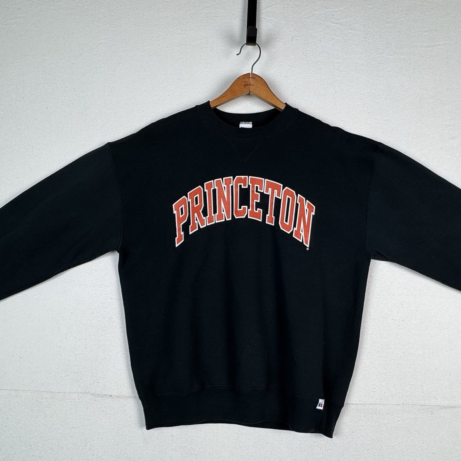 Vtg Russell Athletic USA Princeton University Sweatshirt Black XL *Distressed