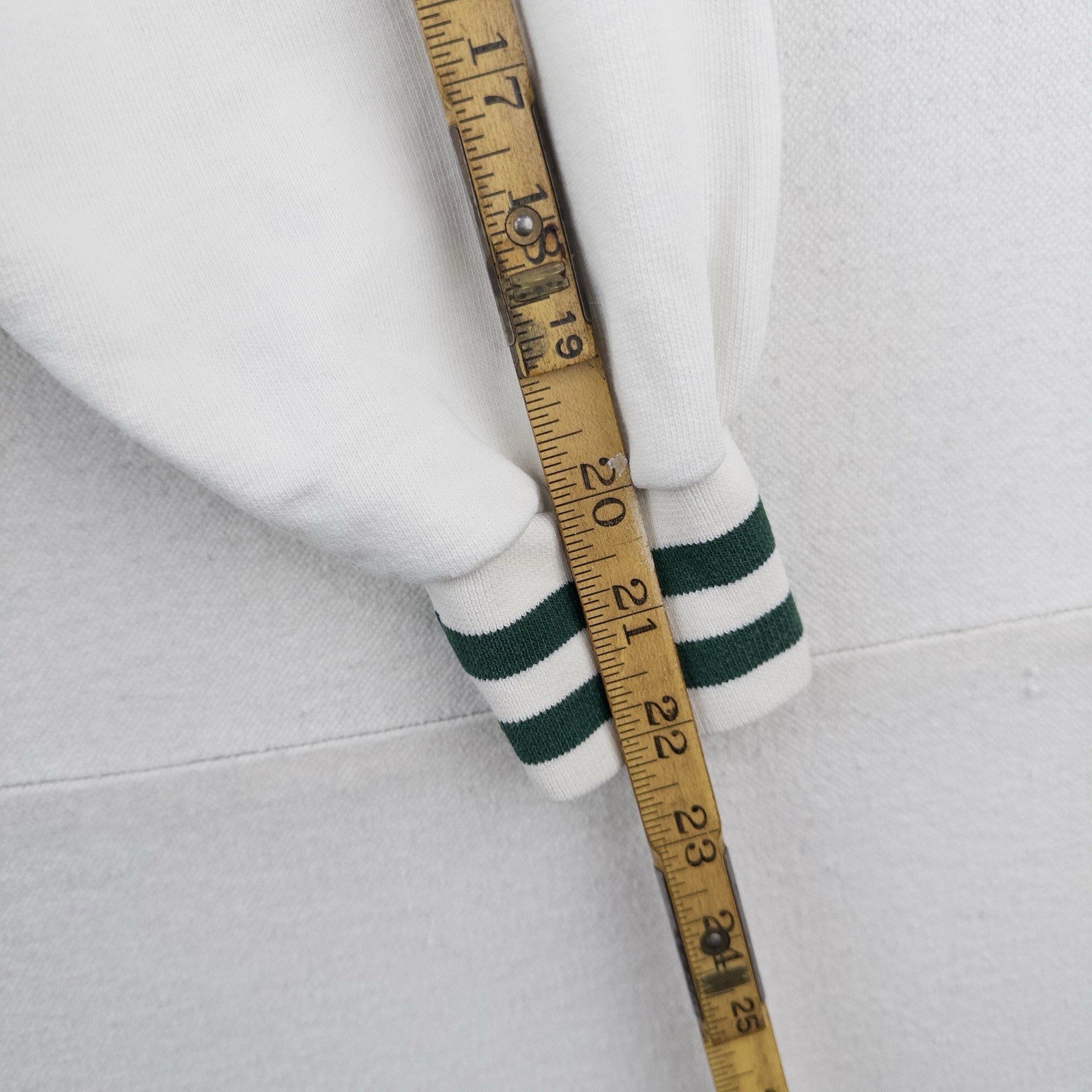 Polo Ralph Lauren Women’s XS Felt Logo Spell-out Fleece Sweatshirt White Green