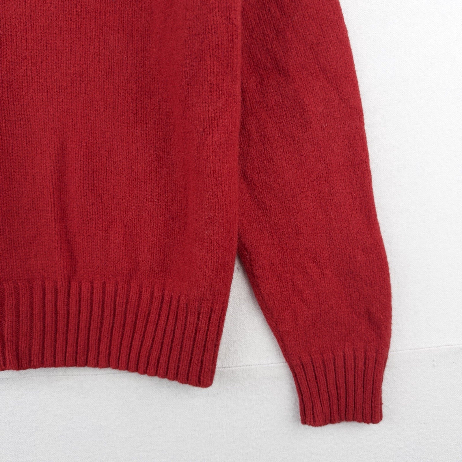 Polo Ralph Lauren Sweater Mens XL Merino Wool Angora Rabbit Hair Red Crew Neck