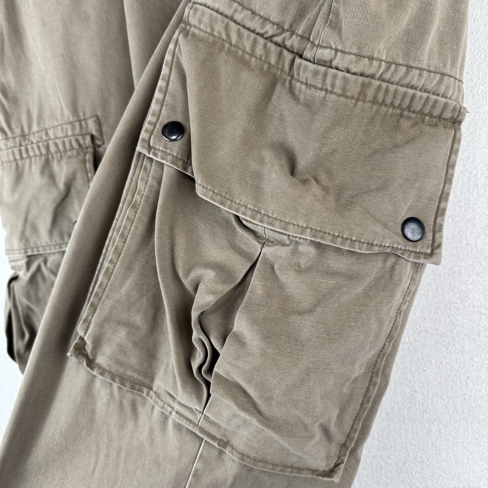 90s Vtg Polo Ralph Lauren Pants Cargo 67 Chino Mens 40x30 Brown Button Fly