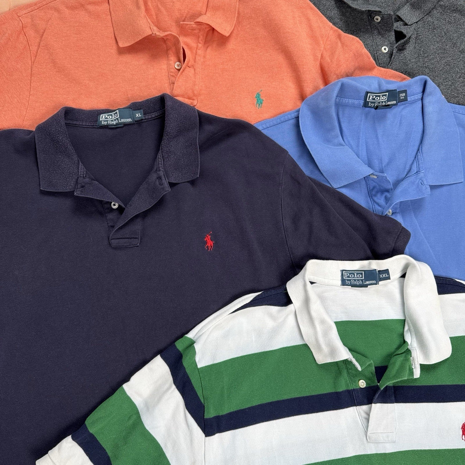 Lot of 10 Polo Ralph Lauren Short Sleeve Shirts Wholesale Box XL/2XL/2XB