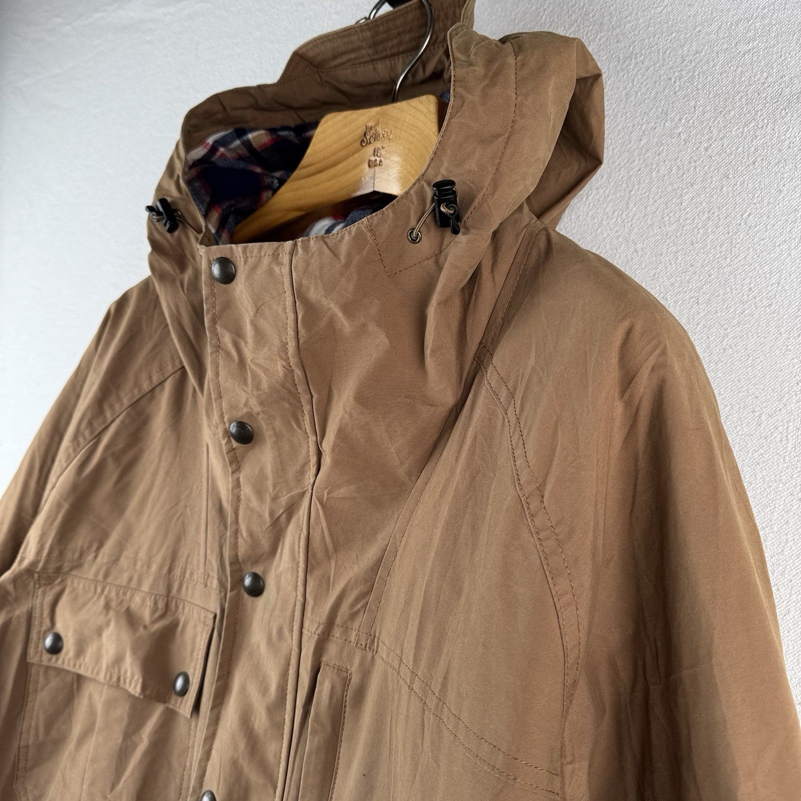 Lands' End Men's Bayfield Cotton Parka Camel Color Size XLT (46-48) *Read