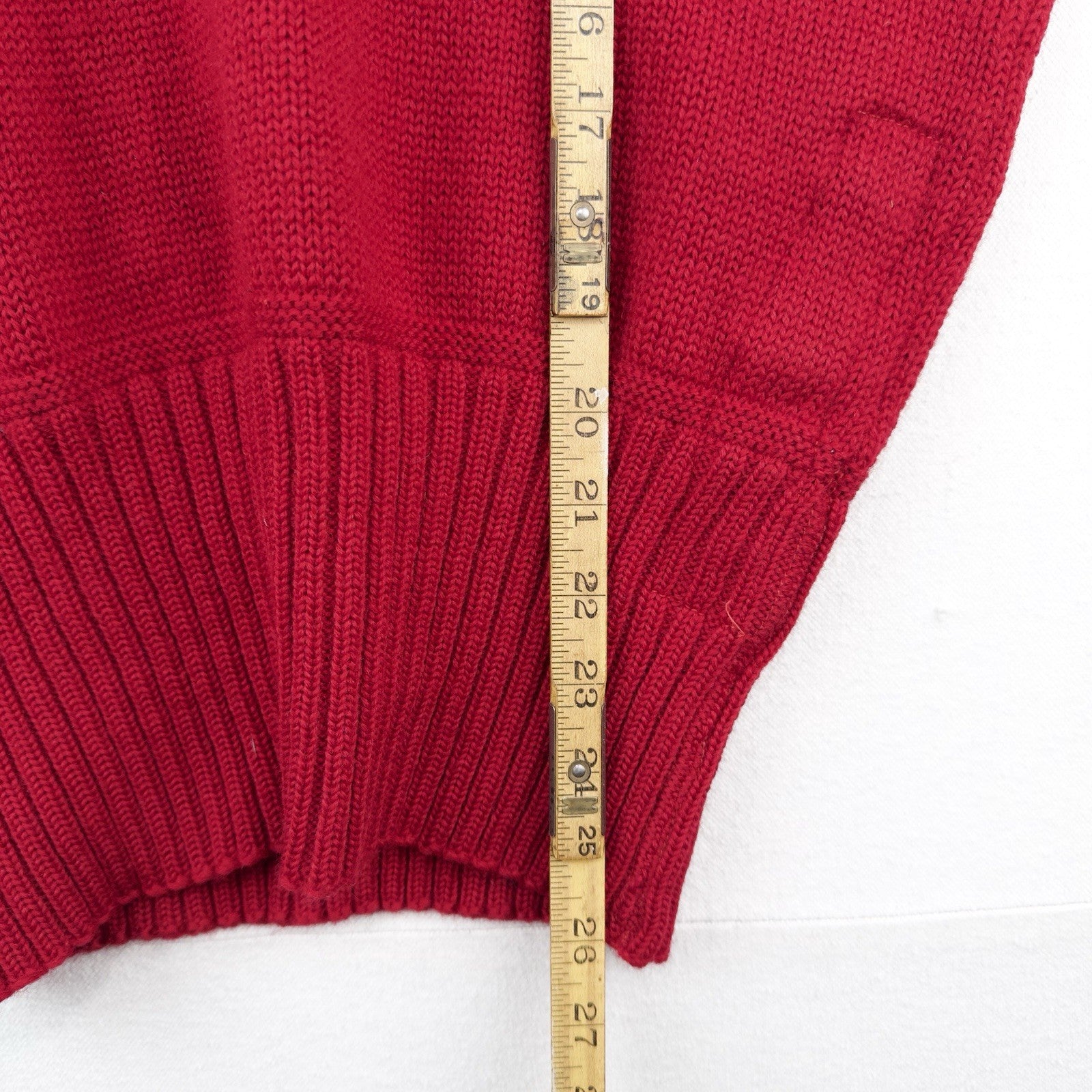 40’s Vintage Milwaukee Sporting Goods Wool V Neck Sweater Red 38