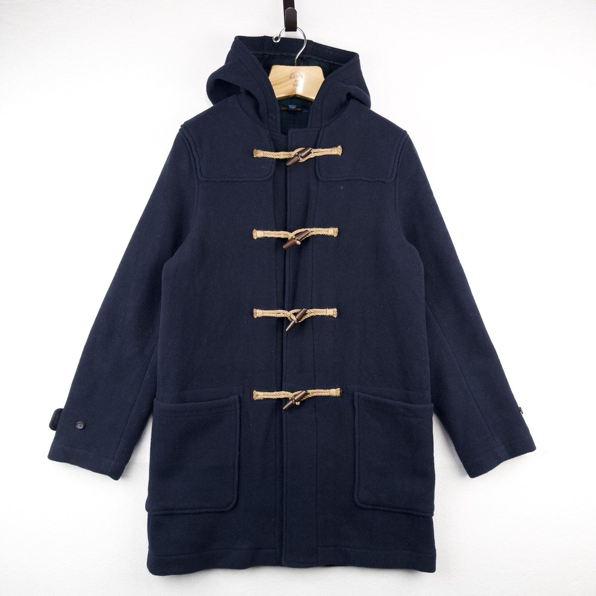 Polo Ralph Lauren Toggle Duffle Hooded Wool Peacoat Navy Blue Youth XL 18-20