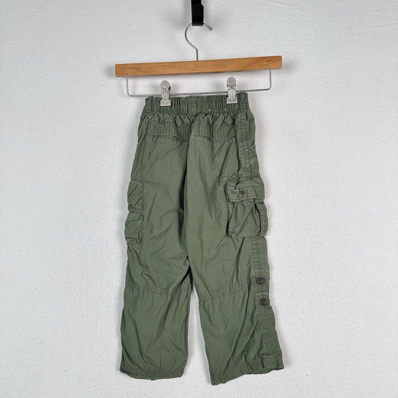 Vintage 60’s 70’s Kmart Kids Flannel Old Navy Cargo Pants Set Red Blue Green 4T