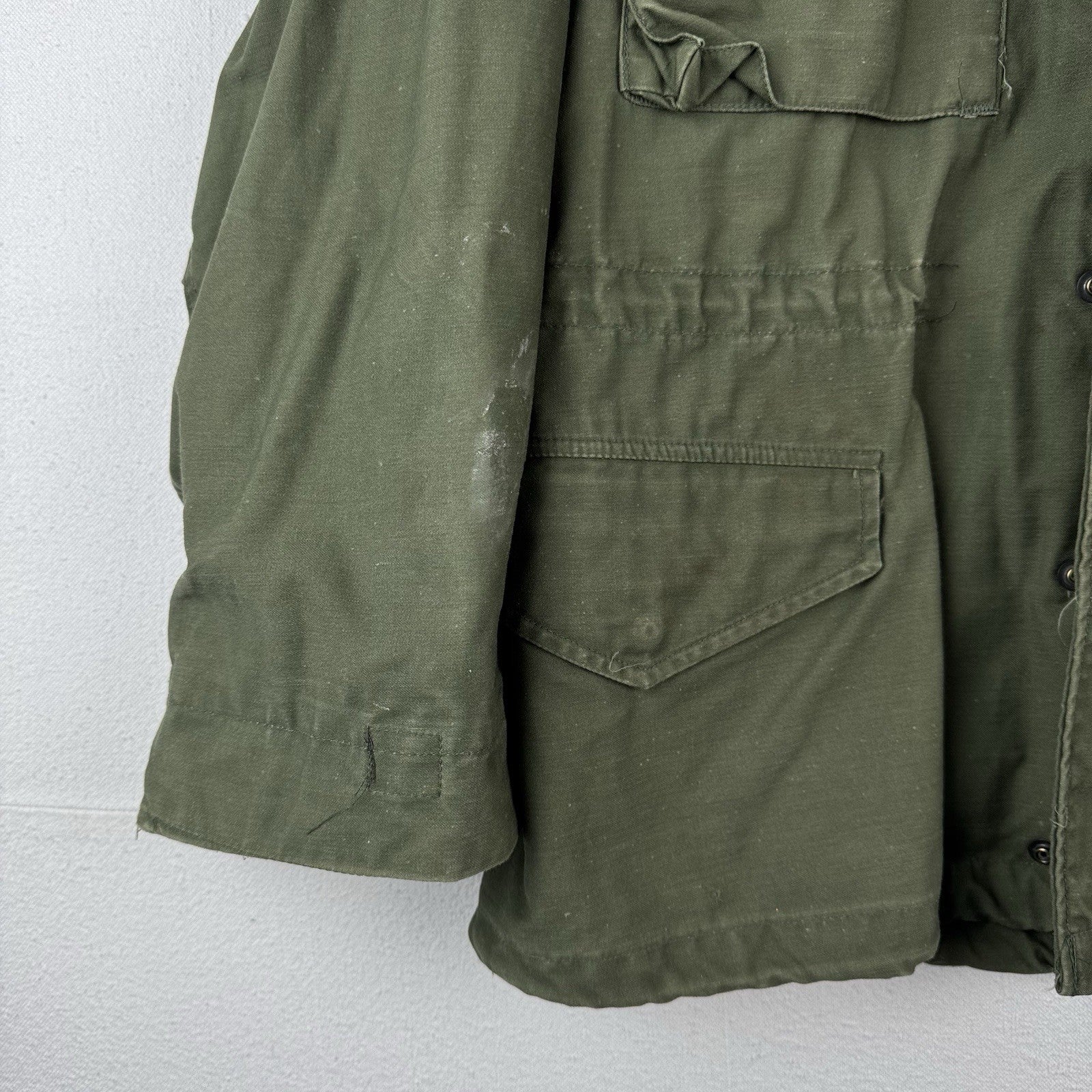70’s Vtg Military Cold Weather Field Coat Jacket Size Small Short OG-107