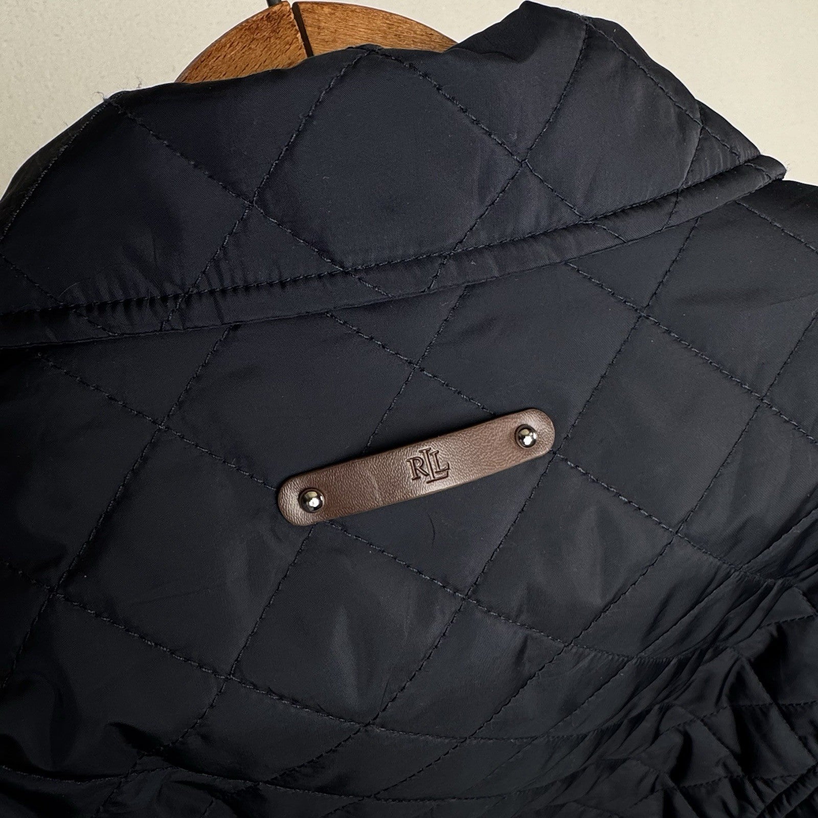 Lauren Ralph Lauren Women's Diamond Quilted Barn Jacket 2XL Black