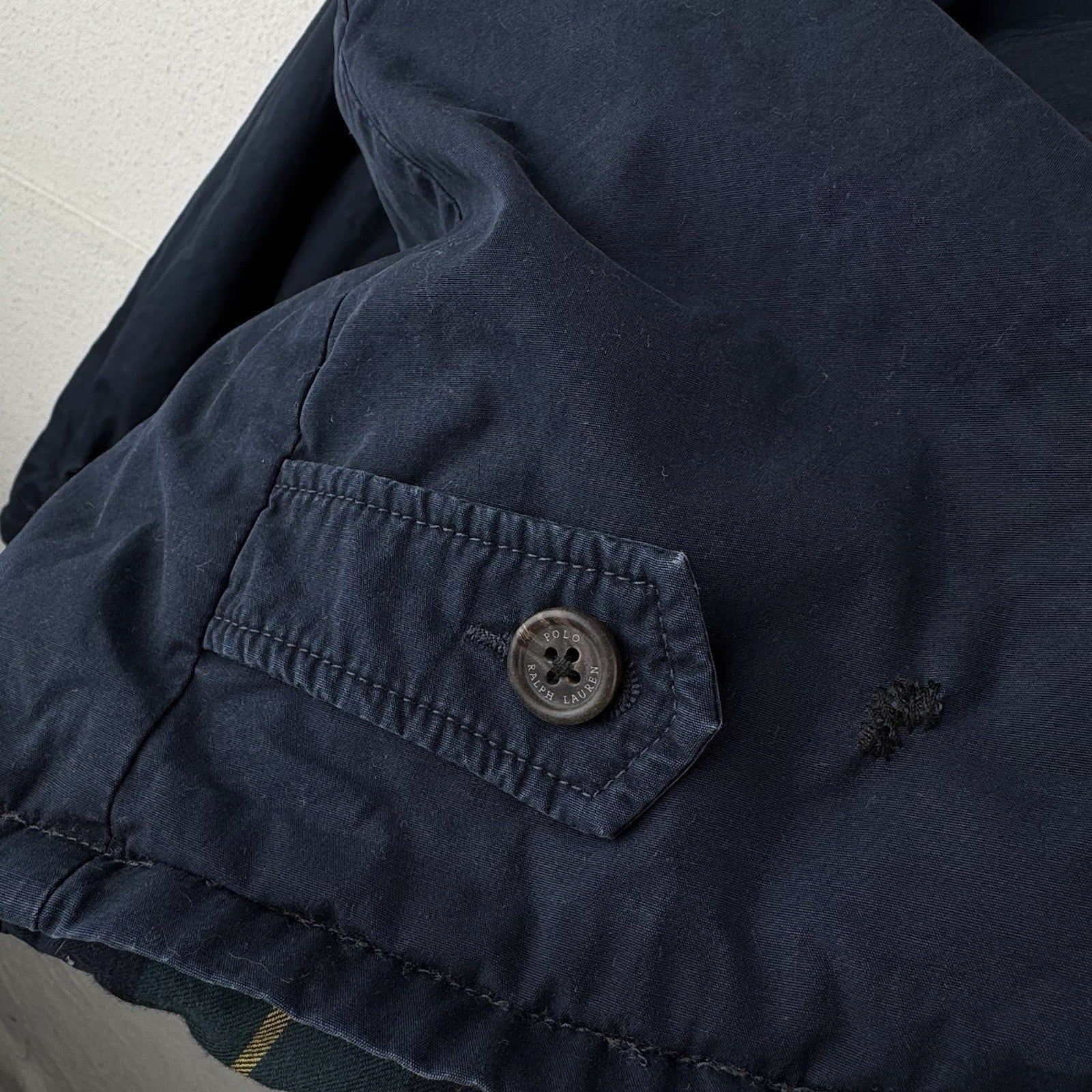 Polo Ralph Lauren Bi-Swing Flannel Lined Jacket Mens 4XB Blue Harrington Bomber