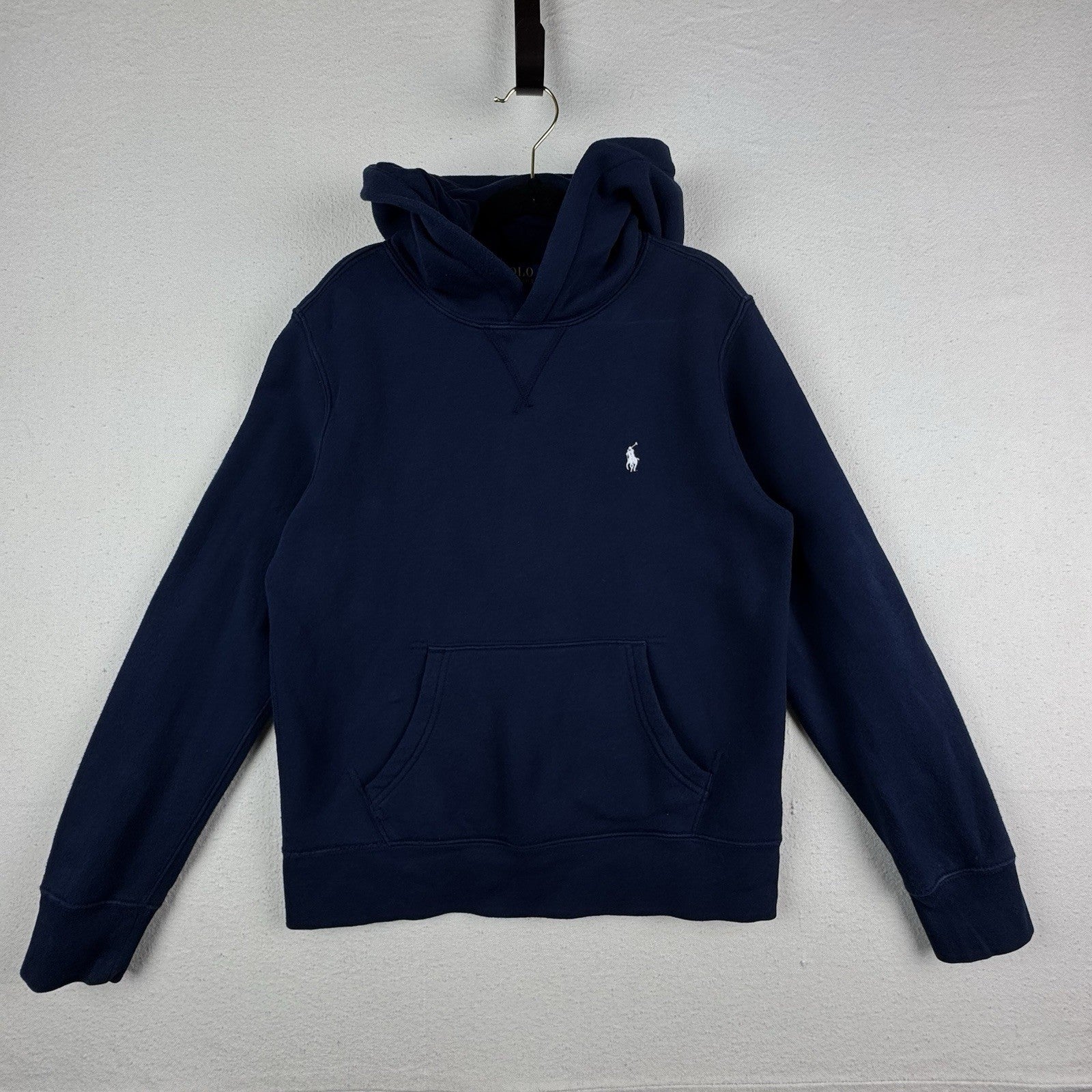 Polo Ralph Lauren Youth Medium (10-12) Fleece Pullover Hoodie Dark Navy Blue
