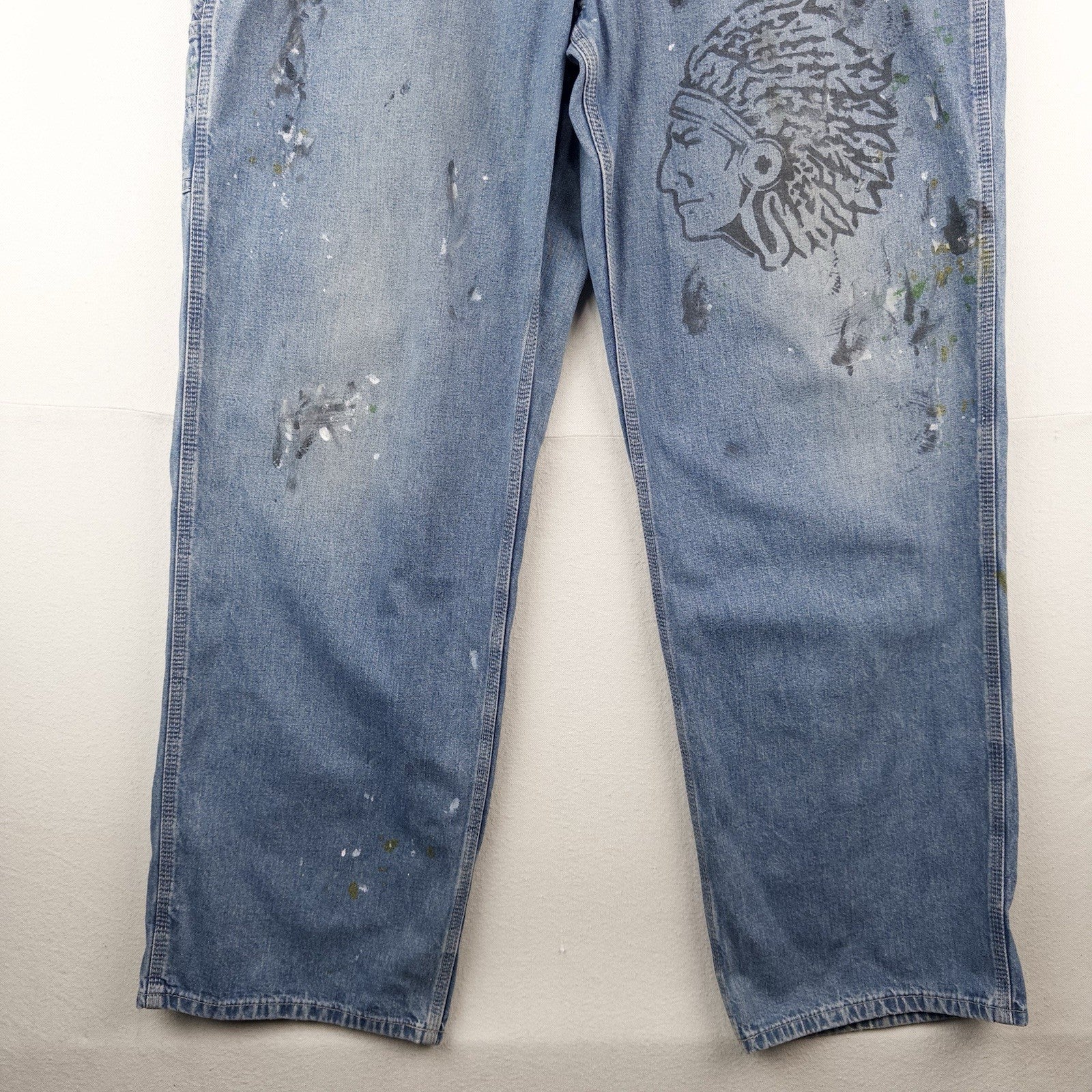 90’s Vtg Ralph Lauren Polo Jeans Co Distressed Baggy Pants Mens 38x34