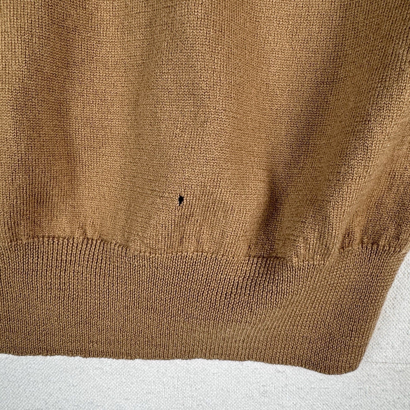 Polo Ralph Lauren Men’s XL Merino Wool Polo Sweater Camel Brown *Read