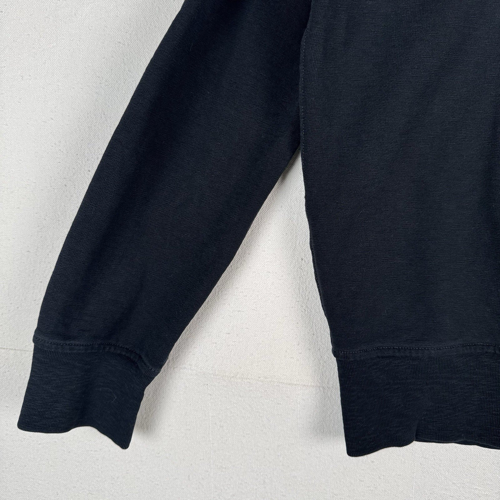 Polo Ralph Lauren Sweatshirt Mens Large Black Mock Neck Half Zip Snap Pullover