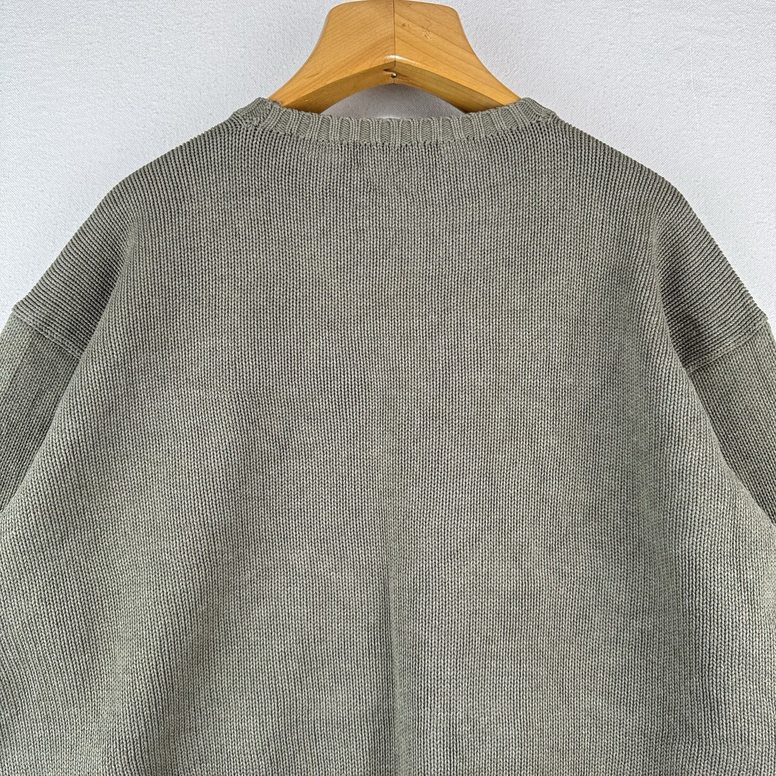 90s Vintage Polo Ralph Lauren Men’s 2XL Olive Marled Knit Sweater 100% Cotton