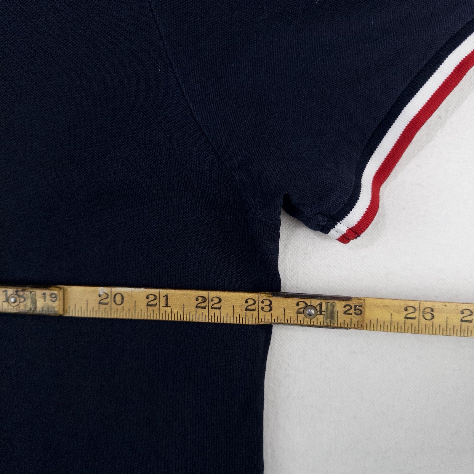 Polo Ralph Lauren Men’s XL Striped Trim Polo Shirt Navy Custom Slim Fit
