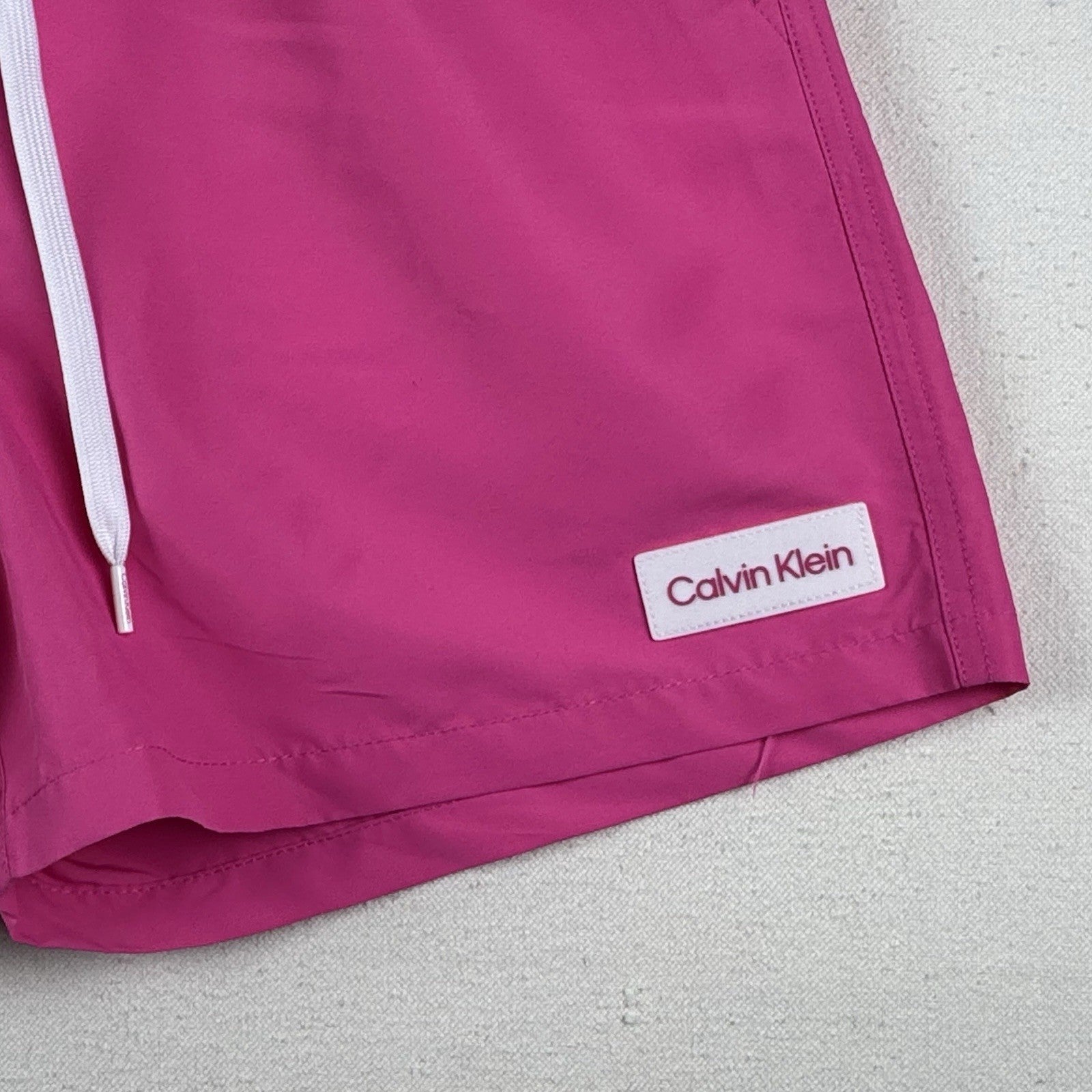 Calvin Klein Swimwear Men's Size Small Solid Pink Built-In Briefs Shorts