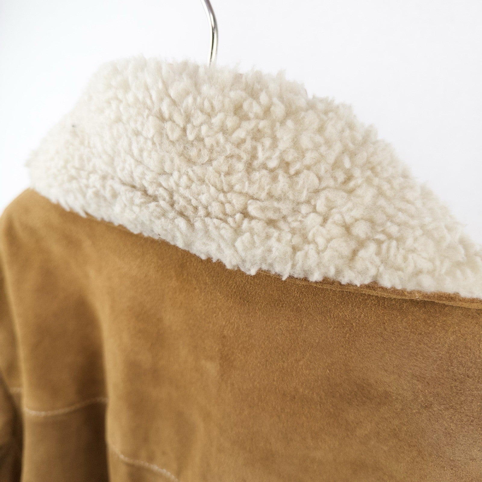 70’s Vtg Towncraft Shearling Suede Jacket Men’s Western Ranch Sheepskin 46R USA