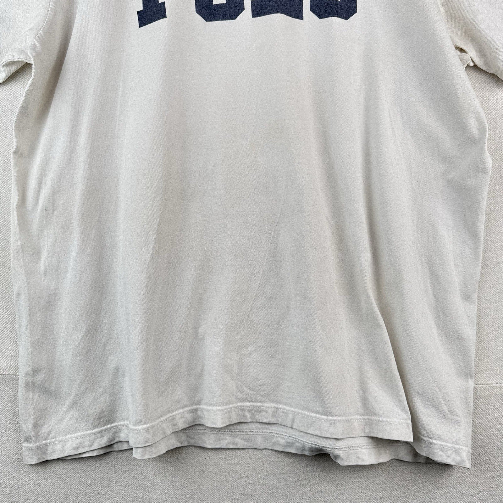 90s Vintage Polo Ralph Lauren T Shirt Large College Spell Out White